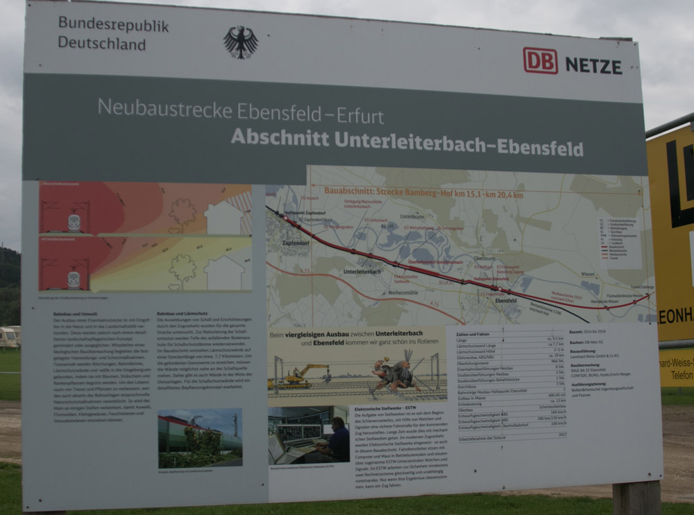 ICE Neubaustrecke Ebensfeld / Erfurt - Abschnitt Unterleiterbach-Ebensfeld
