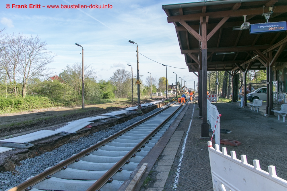 Erneuerung Gleis 1+2 Bahnhof Knauthain