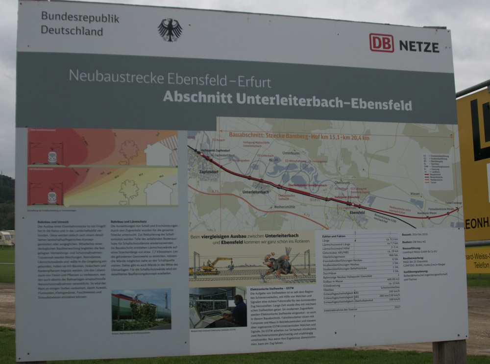 ICE Neubaustrecke Ebensfeld / Erfurt - Abschnitt Unterleiterbach-Ebensfeld