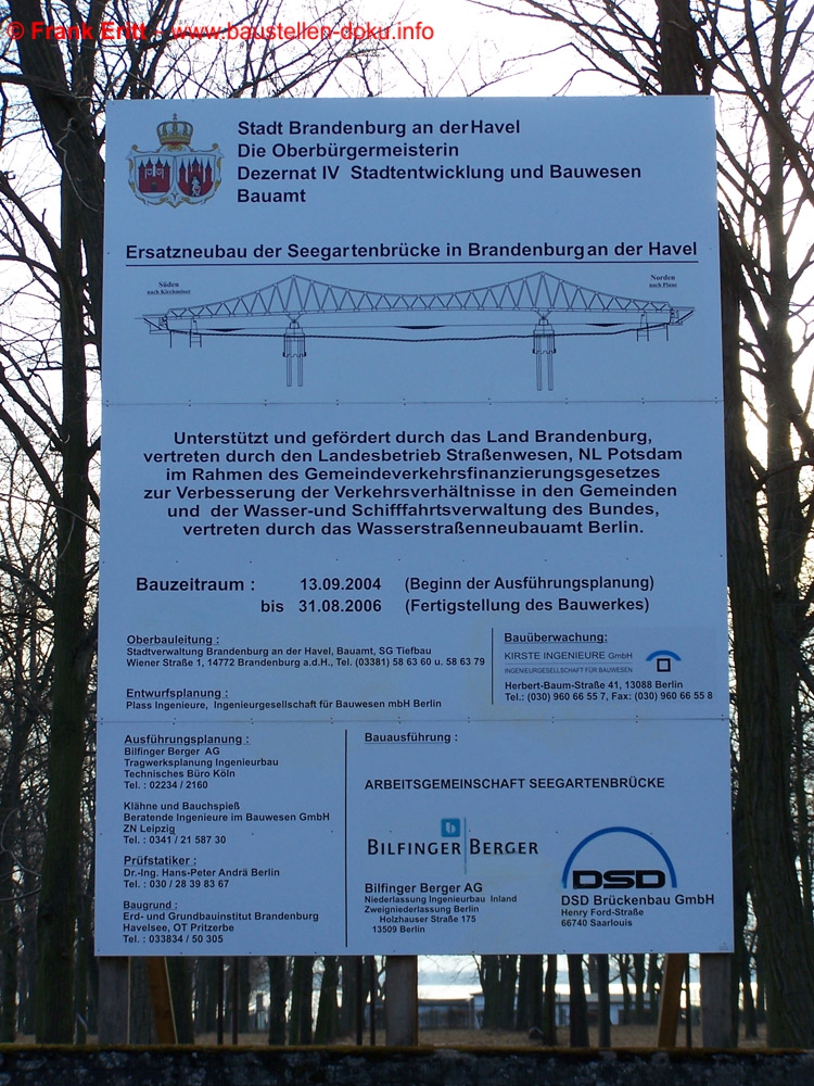 Brandenburg - Seegartenbrücke an der Havel