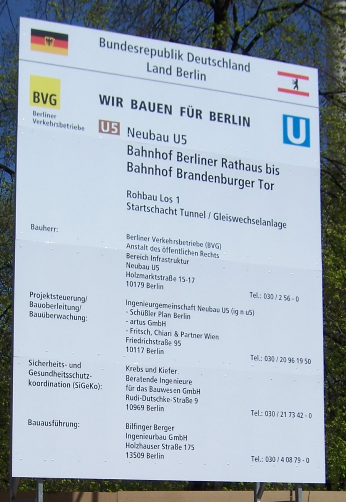 Bautafel Rohbau Los 1