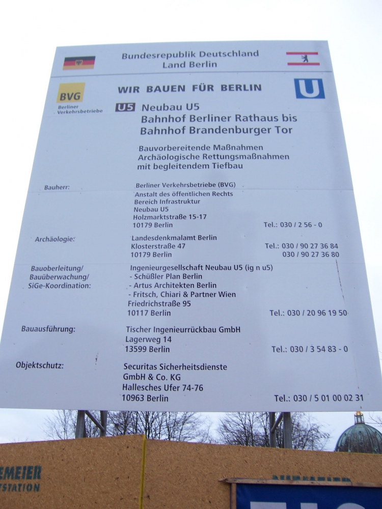 Bautafel ArchÃ¤ologische Grabungen