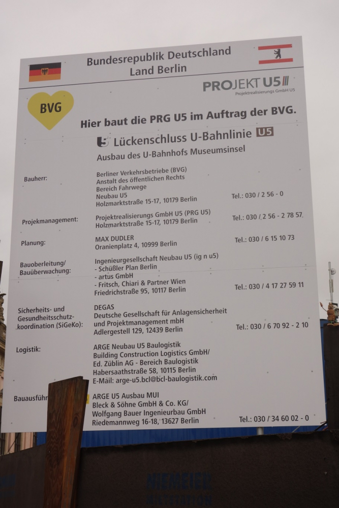 Bautafel Ausbau MUI