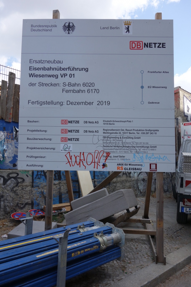 Bautafel Wiesenweg