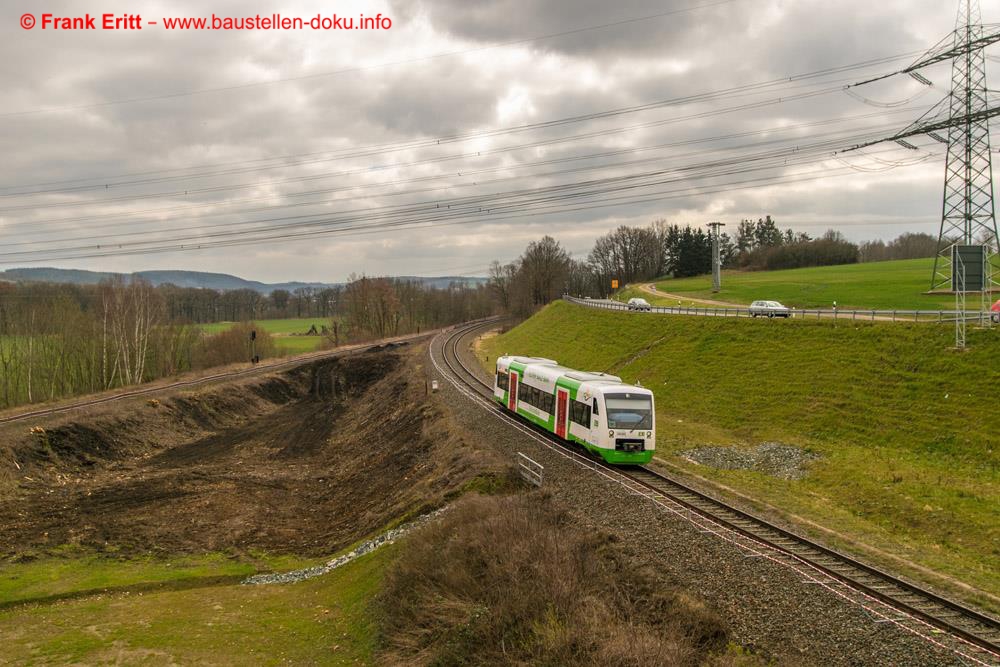 Das Gelände wurde im Bereich der Querspange beräumt.