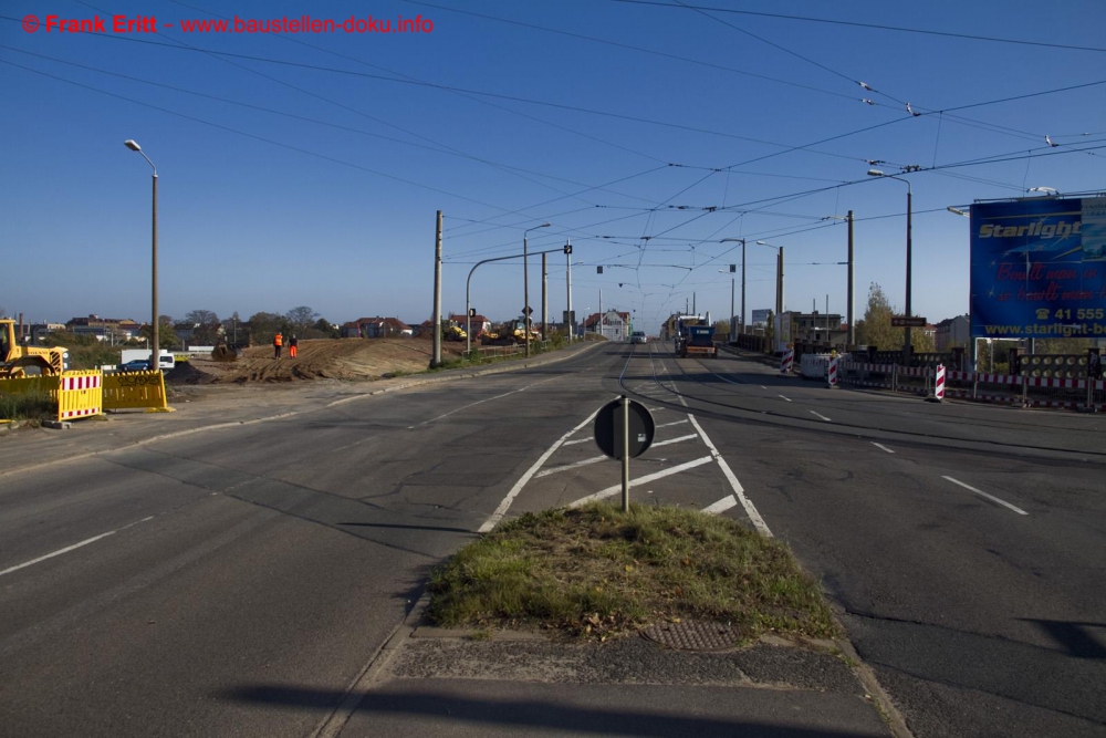 Blick von Westen in Richtung Antonienbrücke