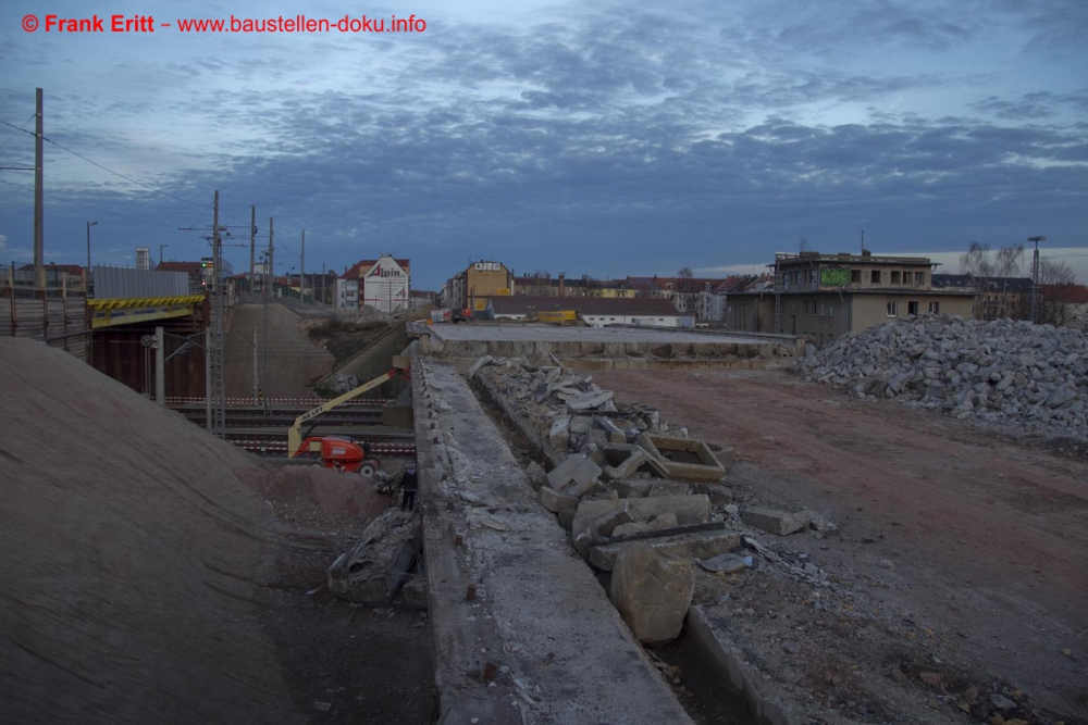 Der Brückenabbruch Westbrücke ist im vollem Gange.
