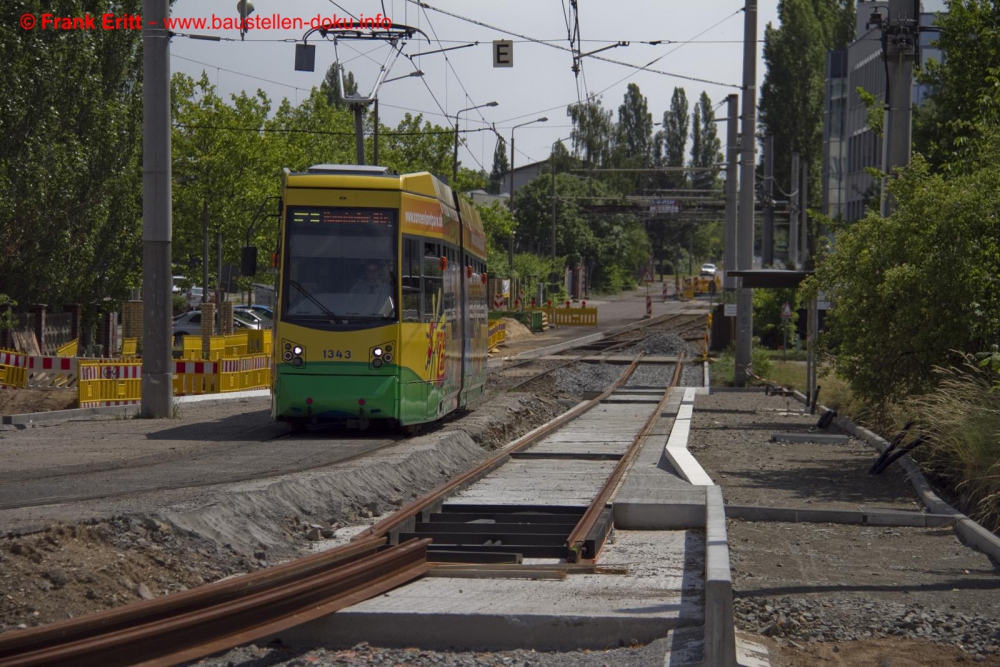 Der Gleisbau hat schon begonnen.