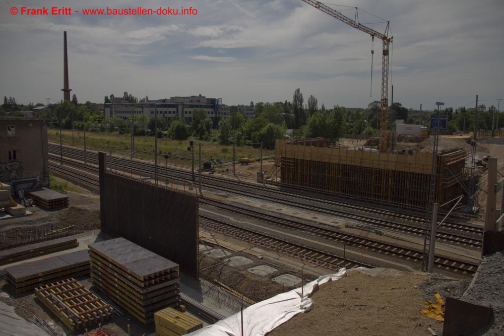 Herstellung der Widerlager Westbrücke