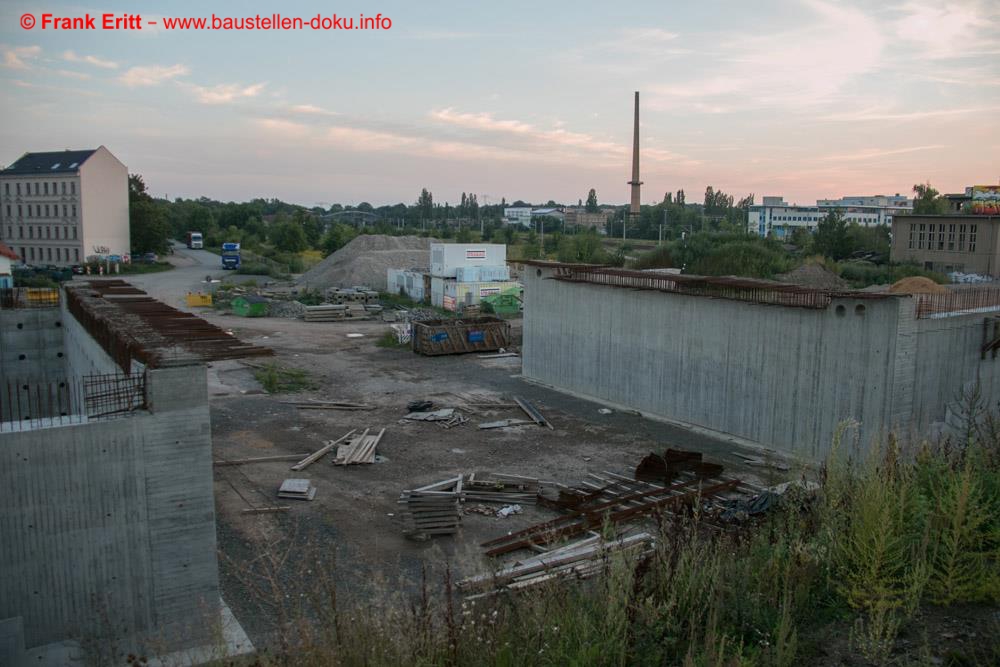 Widerlager Ostbrücke fertig gestellt