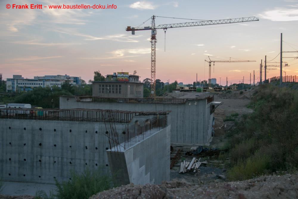 Widerlager Ostbrücke fertig gestellt