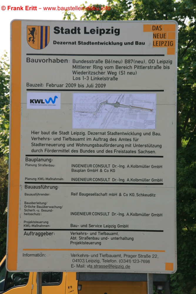 Mittlerer Ring Leipzig -  Ausbau Linkelstraße