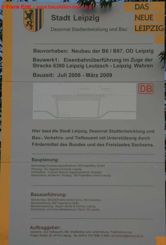 Mittlerer Ring Leipzig - Bereich B6 neu / B87 neu - Travniker Straße
