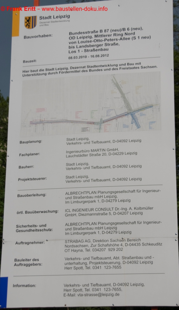 Mittlerer Ring Leipzig - Bereich B6 neu / B87 neu, von Louis-Otto-Peters-Allee bis Landsberger Straße