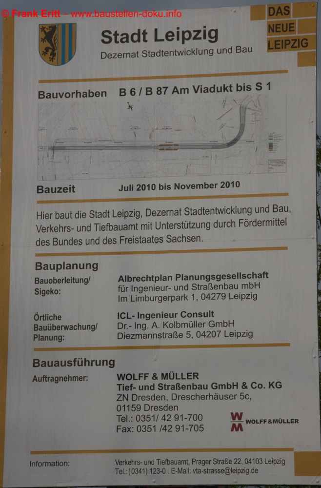 Mittlerer Ring Leipzig - Bereich B6 neu / B87 neu - Travniker Straße