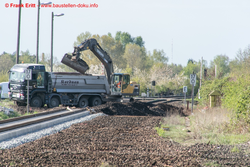 Erneuerung Gleis 1+2 Bahnhof Knauthain