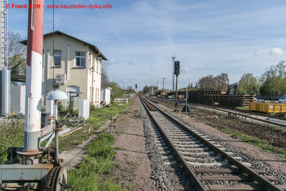 Erneuerung Gleis 1+2 Bahnhof Knauthain