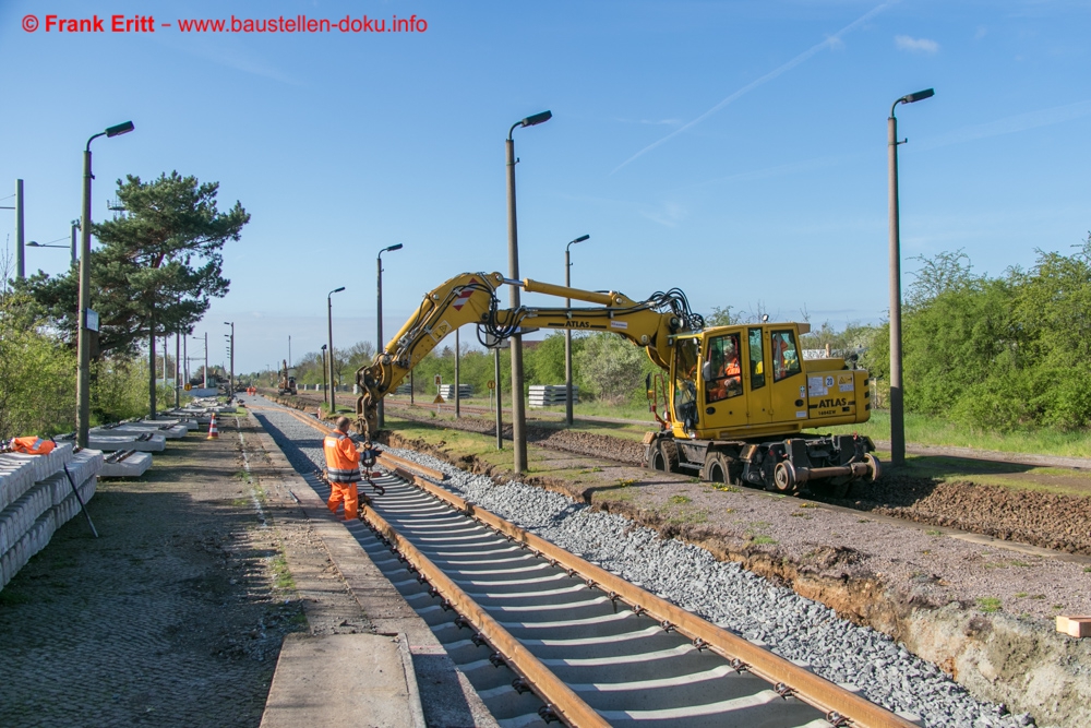 Erneuerung Gleis 1+2 Bahnhof Knauthain