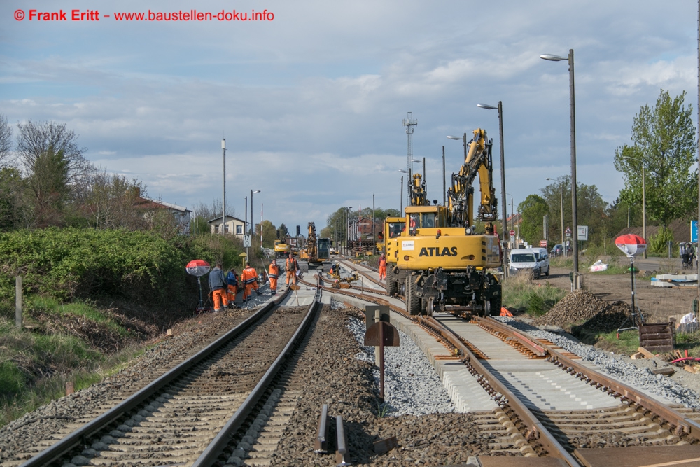 Erneuerung Gleis 1+2 Bahnhof Knauthain