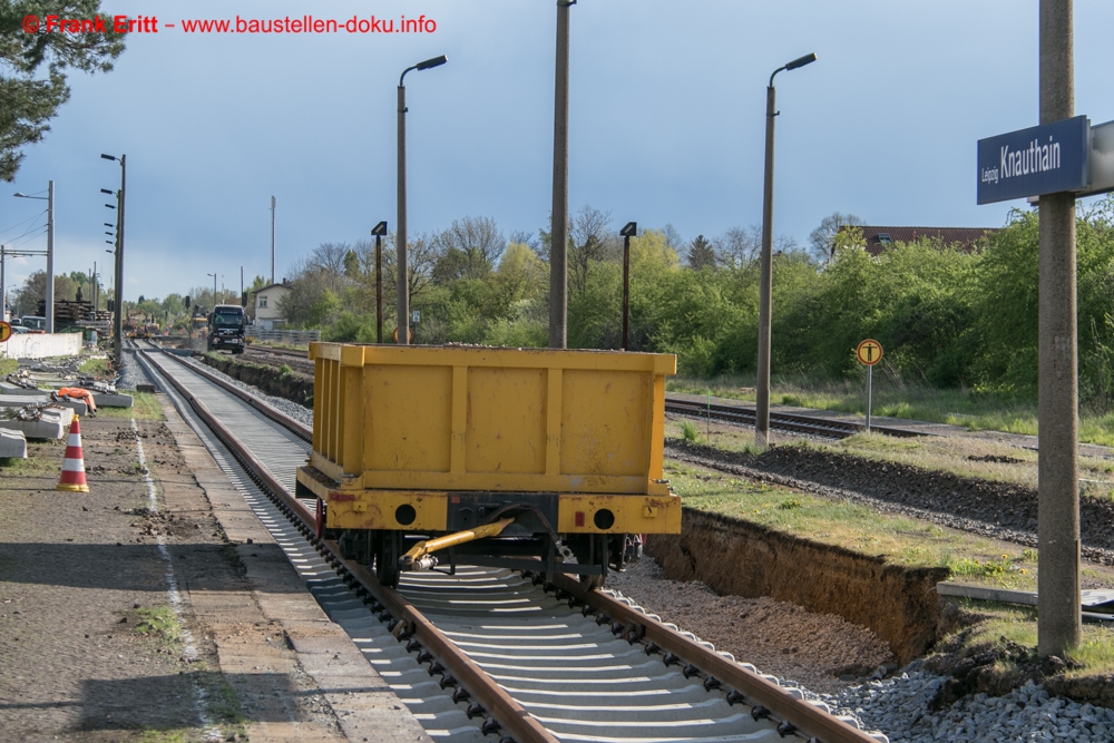 Erneuerung Gleis 1+2 Bahnhof Knauthain